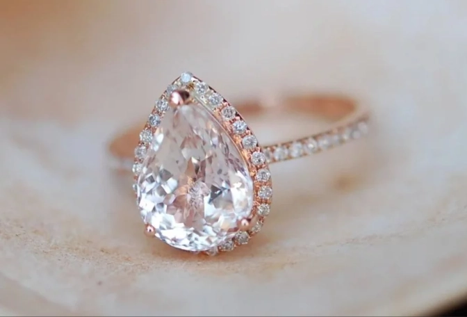white sapphire engagement ring