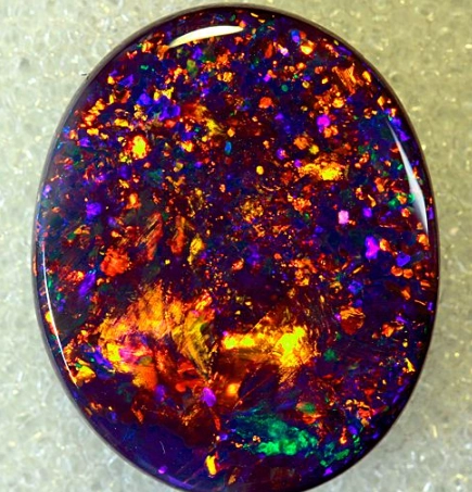 black opal with red fire