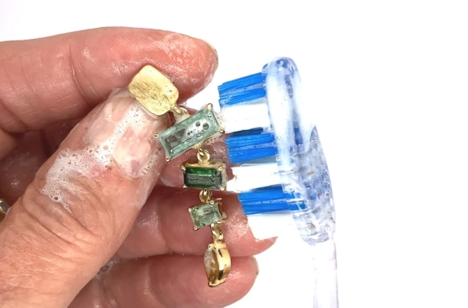 clean birthstone at home