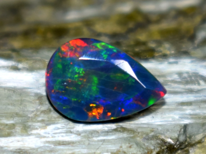 black opal with red fire