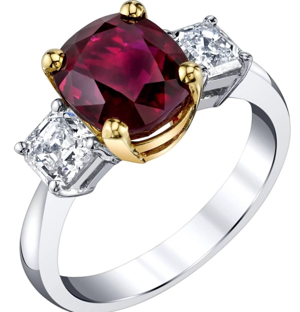 how to identify pigeon blood ruby