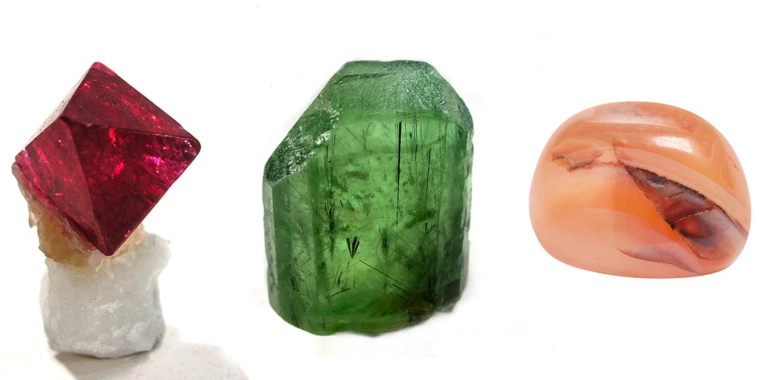 three August birthstones