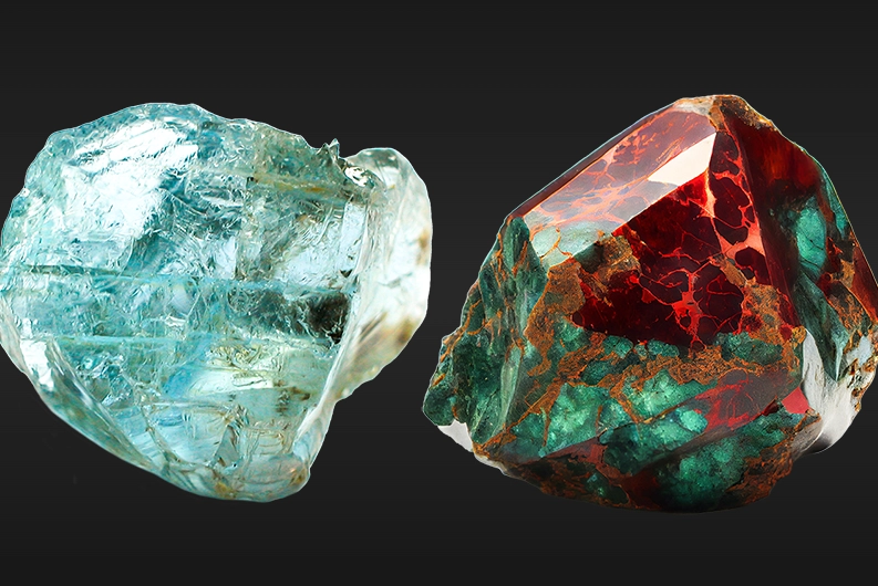 aquamarine bloodstone jade