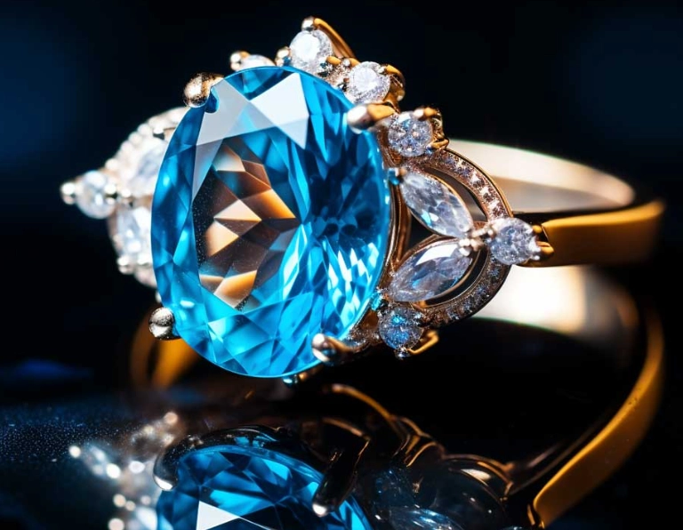 Blue topaz birthstone meaning